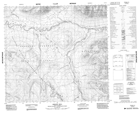 094E12 Spruce Hill Canadian topographic map, 1:50,000 scale