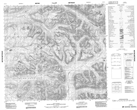 094E13 No Title Canadian topographic map, 1:50,000 scale