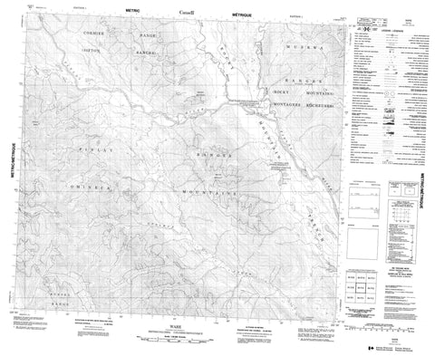 094F05 Ware Canadian topographic map, 1:50,000 scale