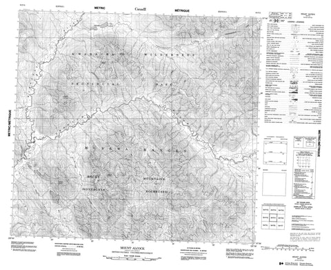 094F11 Mount Alcock Canadian topographic map, 1:50,000 scale