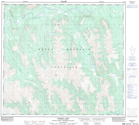 094G03 Marion Lake Canadian topographic map, 1:50,000 scale