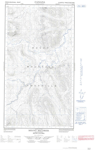 094G04E Mount Mccusker Canadian topographic map, 1:50,000 scale