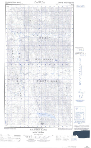 094G05E Redfern Lake Canadian topographic map, 1:50,000 scale