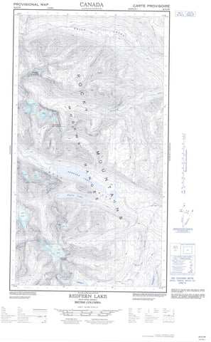 094G05W Redfern Lake Canadian topographic map, 1:50,000 scale