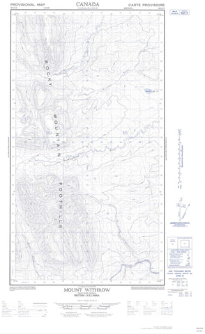 094G06E Mount Withrow Canadian topographic map, 1:50,000 scale