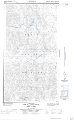 094G06W Mount Withrow Canadian topographic map, 1:50,000 scale
