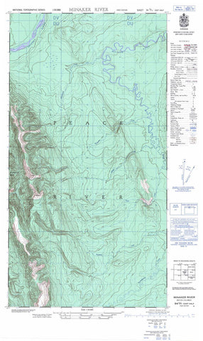094G11E Minaker River Canadian topographic map, 1:50,000 scale