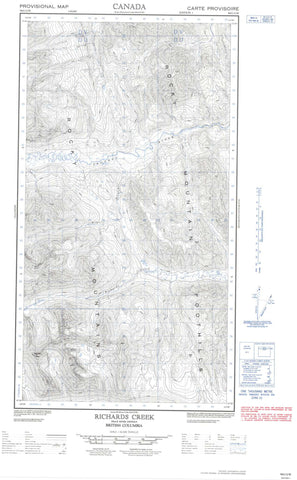 094G12W Richards Creek Canadian topographic map, 1:50,000 scale
