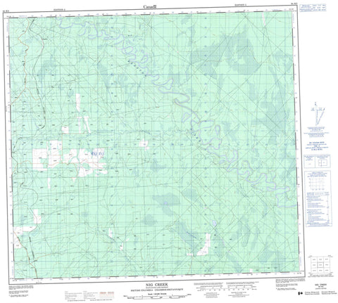 094H03 Nig Creek Canadian topographic map, 1:50,000 scale