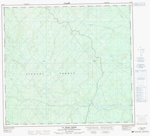 094H05 La Prise Creek Canadian topographic map, 1:50,000 scale
