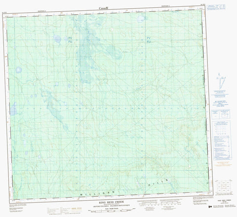094H09 Ring Reid Creek Canadian topographic map, 1:50,000 scale
