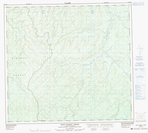 094H12 West Conroy Creek Canadian topographic map, 1:50,000 scale