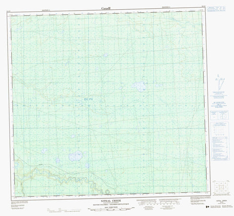 094I03 Niteal Creek Canadian topographic map, 1:50,000 scale
