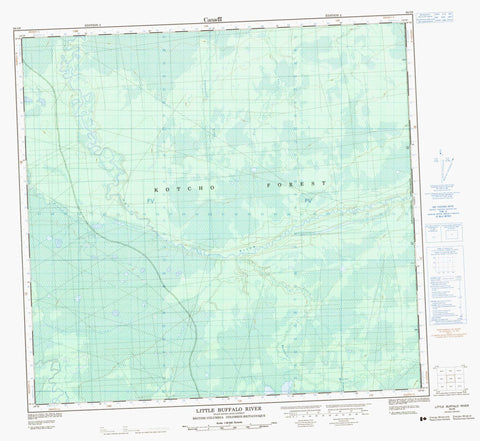 094I08 Little Buffalo River Canadian topographic map, 1:50,000 scale