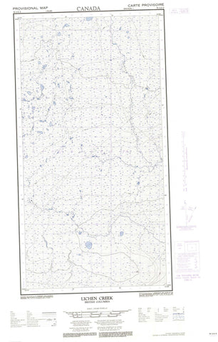 094I14E Lichen Creek Canadian topographic map, 1:50,000 scale