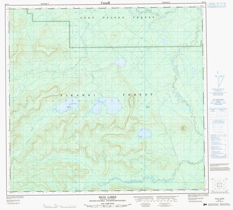 094J01 Klua Lakes Canadian topographic map, 1:50,000 scale