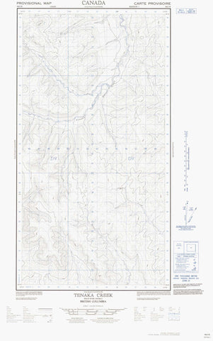 094J03E Tenaka Creek Canadian topographic map, 1:50,000 scale