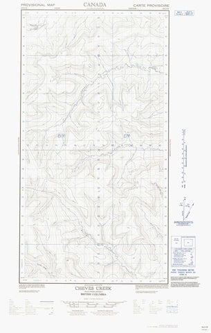 094J06W Cheves Creek Canadian topographic map, 1:50,000 scale