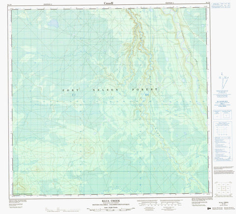 094J08 Klua Creek Canadian topographic map, 1:50,000 scale