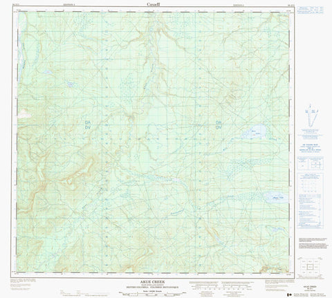 094J11 Akue Creek Canadian topographic map, 1:50,000 scale