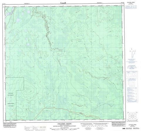 094J16 Chuatse Creek Canadian topographic map, 1:50,000 scale