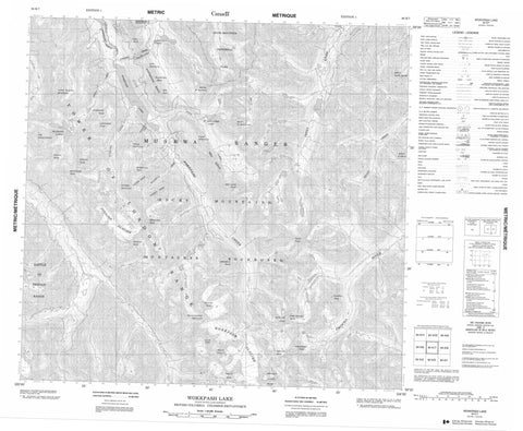 094K07 Wokkpash Lake Canadian topographic map, 1:50,000 scale
