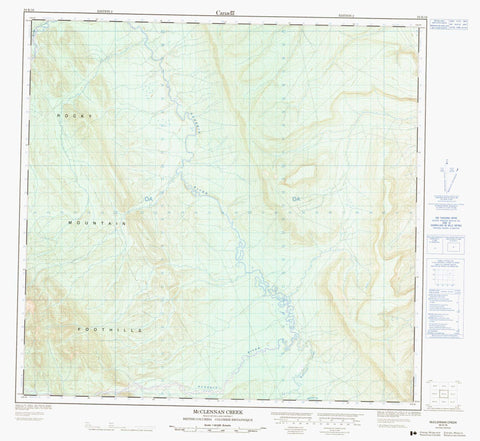 094K16 Mcclennan Creek Canadian topographic map, 1:50,000 scale
