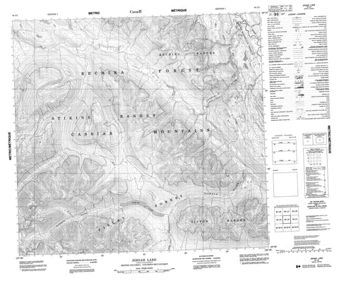 094L02 Johiah Lake Canadian topographic map, 1:50,000 scale