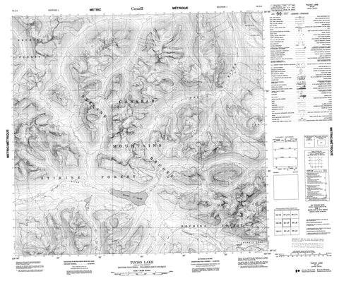094L05 Tucho Lake Canadian topographic map, 1:50,000 scale