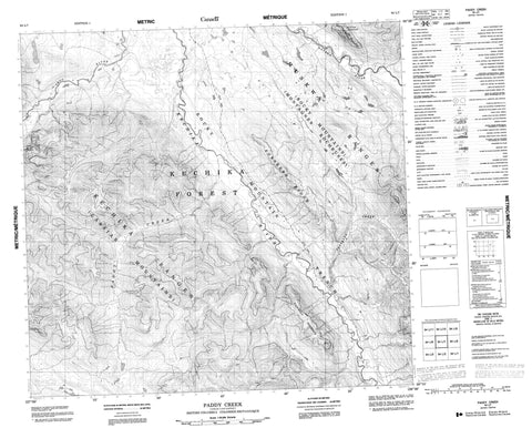 094L07 Paddy Creek Canadian topographic map, 1:50,000 scale