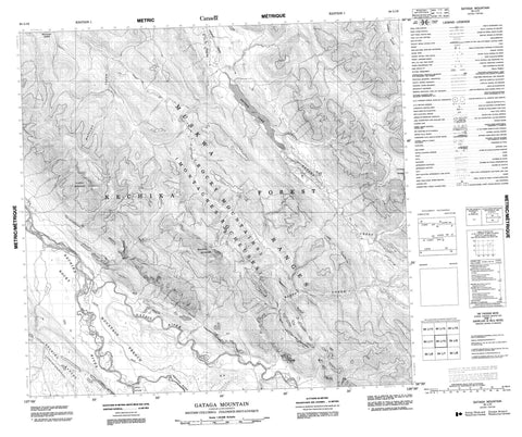 094L10 Gataga Mountain Canadian topographic map, 1:50,000 scale