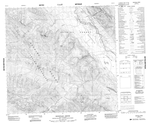094L11 Denetiah Creek Canadian topographic map, 1:50,000 scale