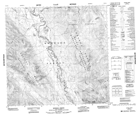 094L14 Moodie Creek Canadian topographic map, 1:50,000 scale