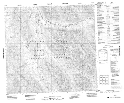 094L15 No Title Canadian topographic map, 1:50,000 scale