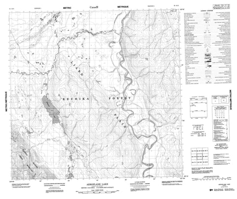 094M05 Aeroplane Lake Canadian topographic map, 1:50,000 scale