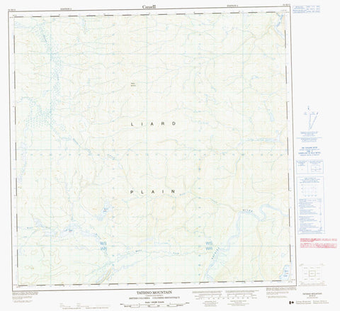 094M12 Tatisno Mountain Canadian topographic map, 1:50,000 scale