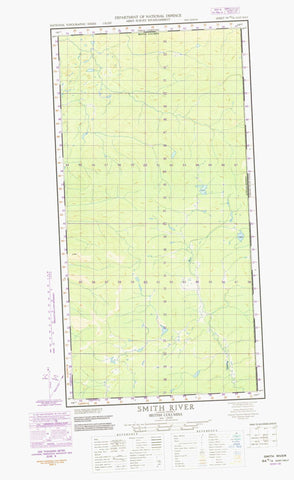 094M16E Smith River Canadian topographic map, 1:50,000 scale