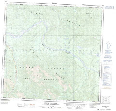 094N05 Mount Prudence Canadian topographic map, 1:50,000 scale