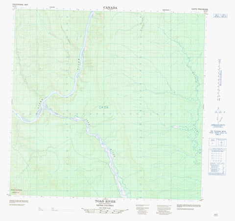 094N07 Toad River Canadian topographic map, 1:50,000 scale