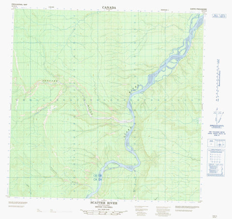 094N10 Scatter River Canadian topographic map, 1:50,000 scale