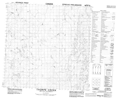 094N13 Thorpe Creek Canadian topographic map, 1:50,000 scale