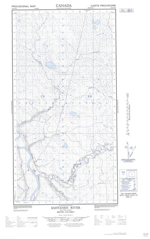 094O01W Sahtaneh River Canadian topographic map, 1:50,000 scale