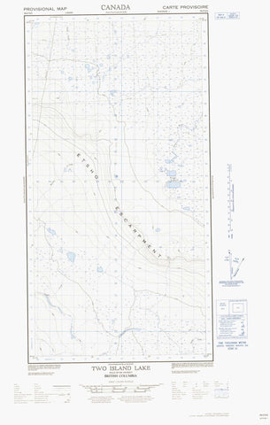 094O08E Two Island Lake Canadian topographic map, 1:50,000 scale