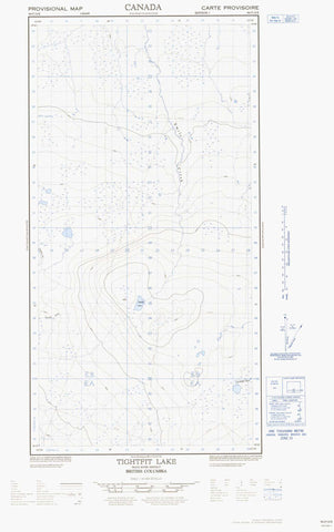 094O10E Tightfit Lake Canadian topographic map, 1:50,000 scale