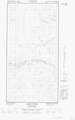 094O13E Sandy Creek Canadian topographic map, 1:50,000 scale