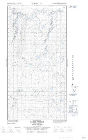 094O15W Emile Creek Canadian topographic map, 1:50,000 scale