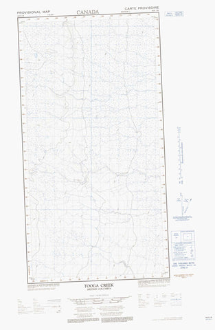 094P01W Tooga Creek Canadian topographic map, 1:50,000 scale