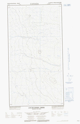 094P04E Courvoisier Creek Canadian topographic map, 1:50,000 scale