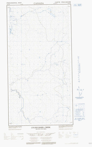 094P04W Courvoisier Creek Canadian topographic map, 1:50,000 scale
