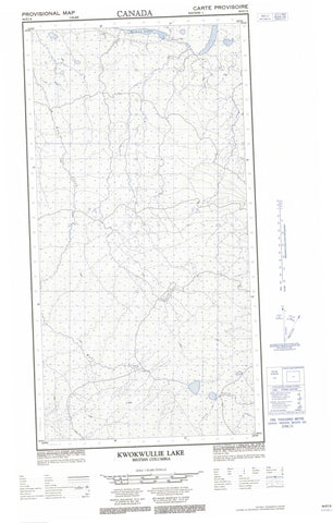 094P07E Kwokwullie Lake Canadian topographic map, 1:50,000 scale